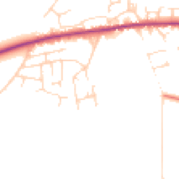 Daytime road noise heatmap for YO8 9QH