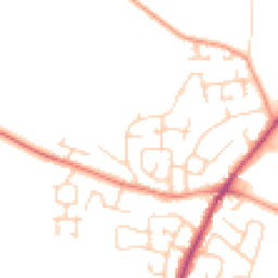 Daytime road noise heatmap for YO8 9RE