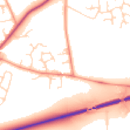 Daytime road noise heatmap for YO8 9RL