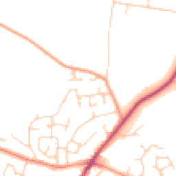 Daytime road noise heatmap for YO8 9RU
