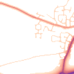 Daytime road noise heatmap for YO8 9SH