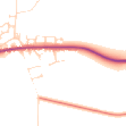 Daytime road noise heatmap for YO8 9SP