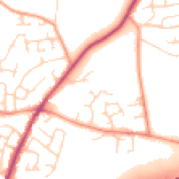 Daytime road noise heatmap for YO8 9SQ