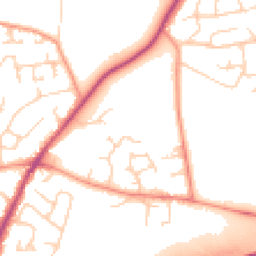 Daytime road noise heatmap for YO8 9SW