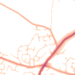 Daytime road noise heatmap for YO8 9TD