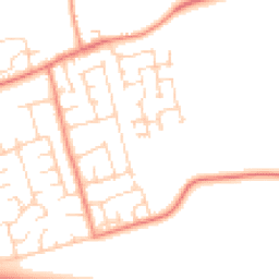 Daytime road noise heatmap for YO8 9TX