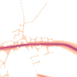 Daytime road noise heatmap for YO8 9UB