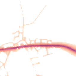 Daytime road noise heatmap for YO8 9UD