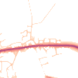 Daytime road noise heatmap for YO8 9UE