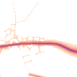 Daytime road noise heatmap for YO8 9UF