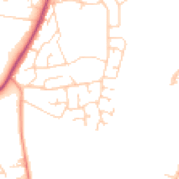 Daytime road noise heatmap for YO8 9XG