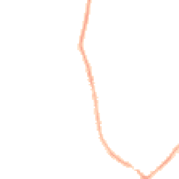 Night-time road noise heatmap for BB18 5AS