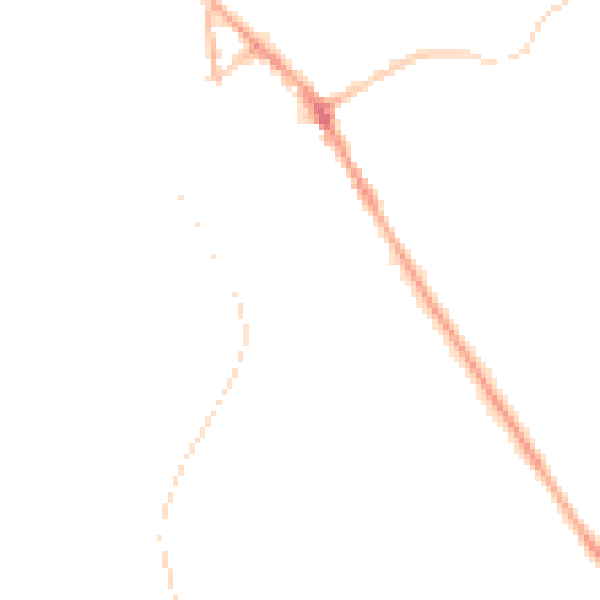 Night-time road noise heatmap for BB18 5AX