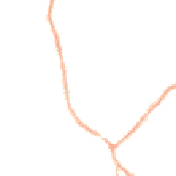 Night-time road noise heatmap for BB18 5EE
