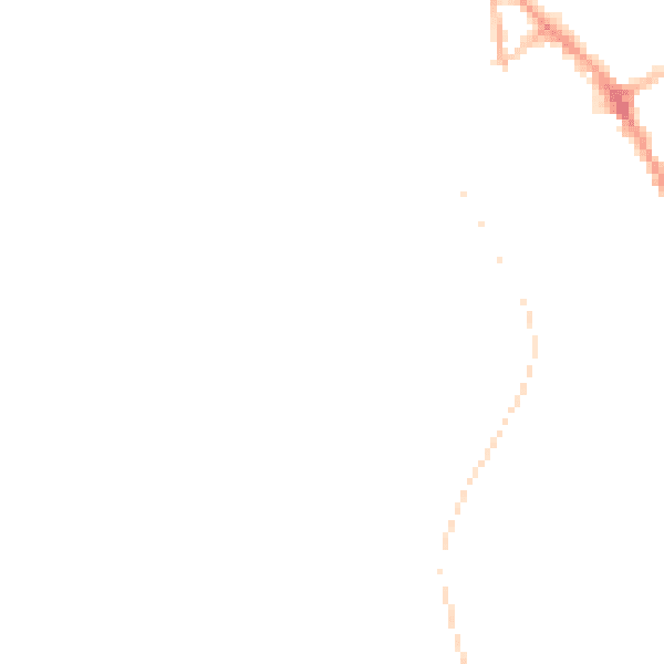 Night-time road noise heatmap for BB18 5PP
