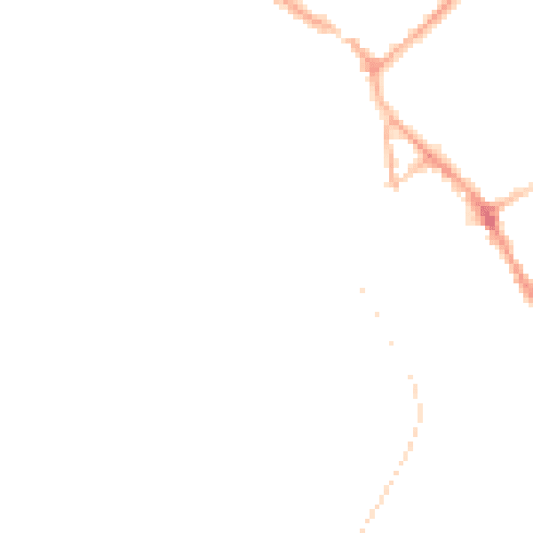 Night-time road noise heatmap for BB18 5PX