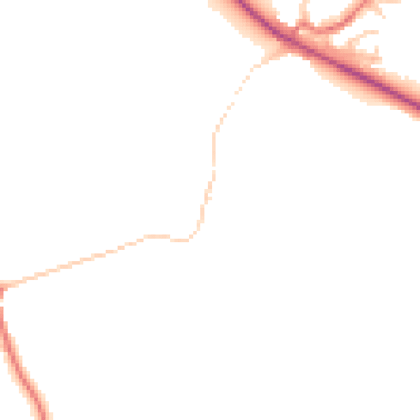Daytime road noise heatmap for BB18 5SS