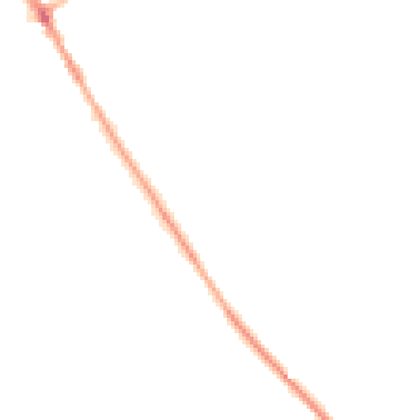 Night-time road noise heatmap for BB18 5TB