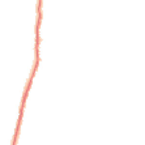 Night-time road noise heatmap for BB18 6NY