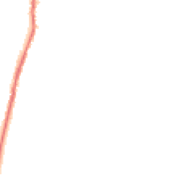 Night-time road noise heatmap for BB18 6PB