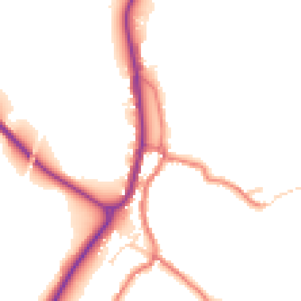 Daytime road noise heatmap for BB18 6TH
