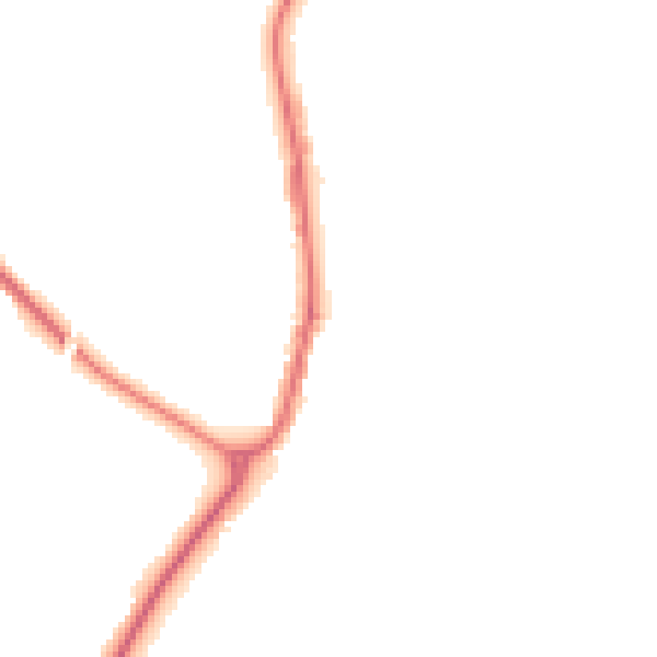 Night-time road noise heatmap for BB18 6TH