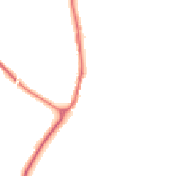 Night-time road noise heatmap for BB18 6TJ