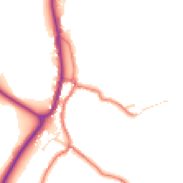 Daytime road noise heatmap for BB18 6TP