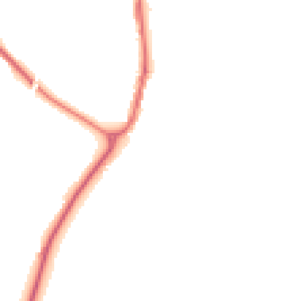 Night-time road noise heatmap for BB18 6TY