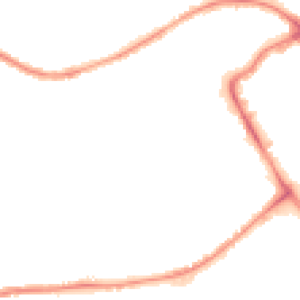 Night-time road noise heatmap for BB2 1QT