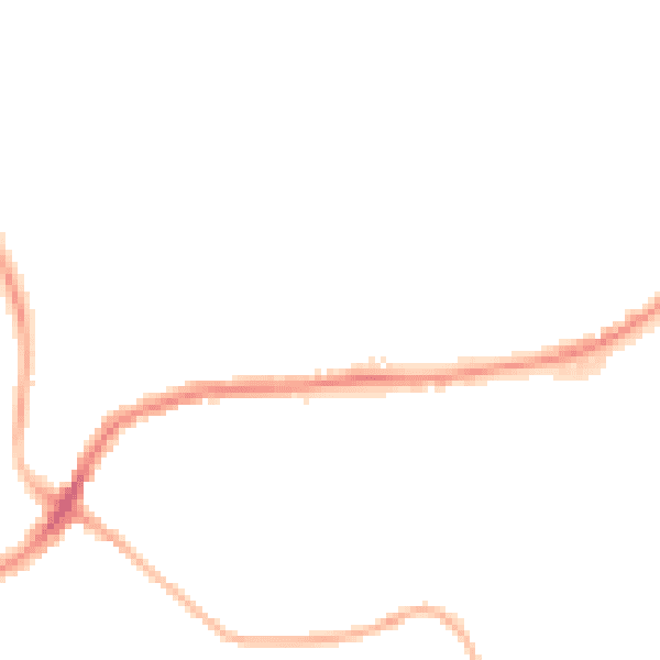 Night-time road noise heatmap for BB2 1UJ