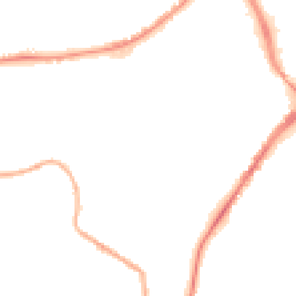 Night-time road noise heatmap for BB2 2LW