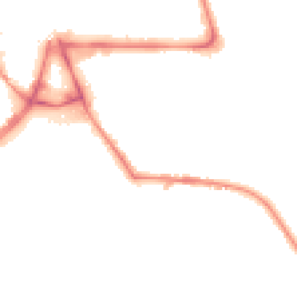 Night-time road noise heatmap for BB2 3AL