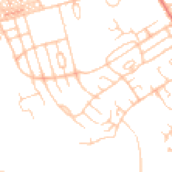 Daytime road noise heatmap for BB2 3JS
