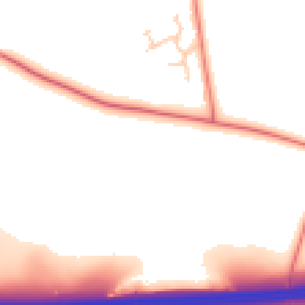 Daytime road noise heatmap for BB2 5PJ