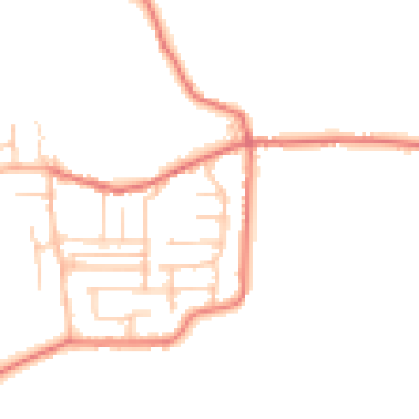 Daytime road noise heatmap for BB2 7ET