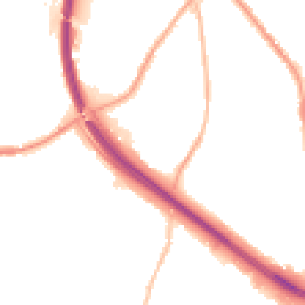 Night-time road noise heatmap for BB4 4BH