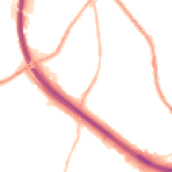 Night-time road noise heatmap for BB4 4BZ