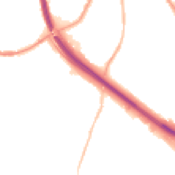Night-time road noise heatmap for BB4 4DA