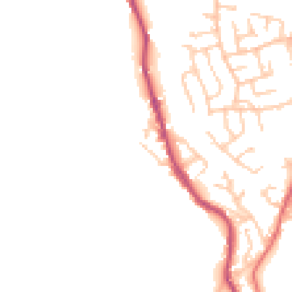 Daytime road noise heatmap for BB4 4NW