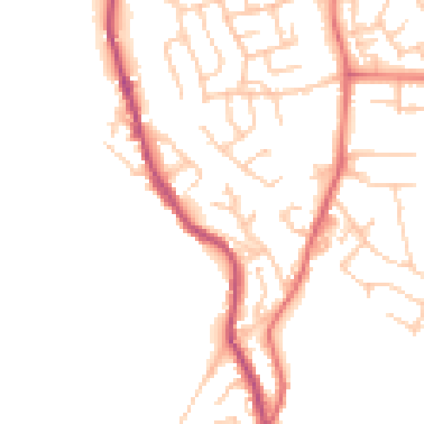 Daytime road noise heatmap for BB4 4PR