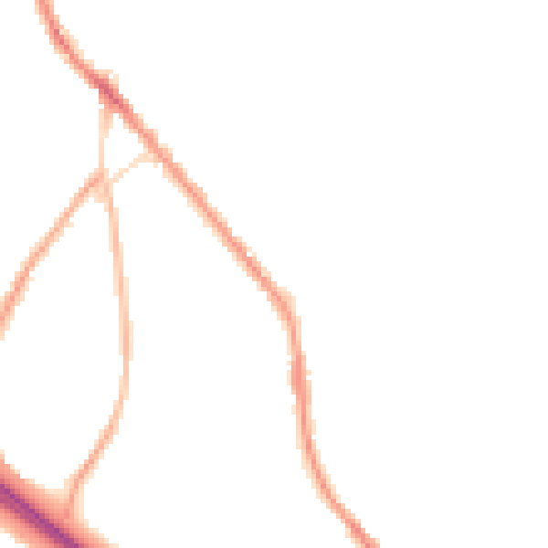 Night-time road noise heatmap for BB4 6PB