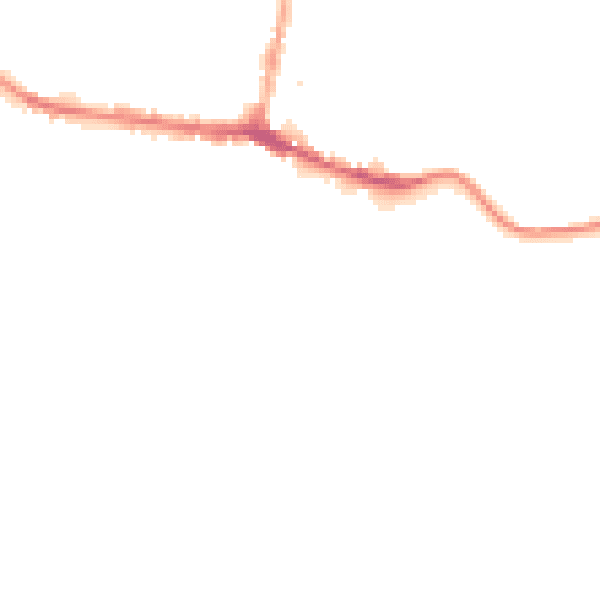 Night-time road noise heatmap for BB4 7BY