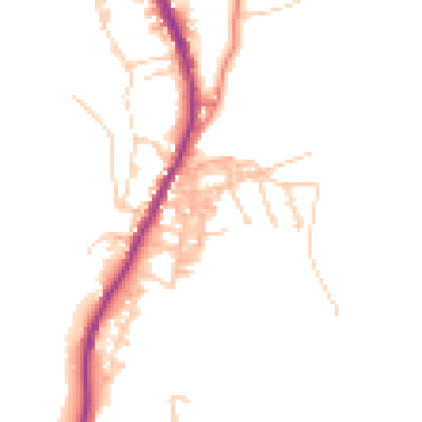 Daytime road noise heatmap for BB4 8NX