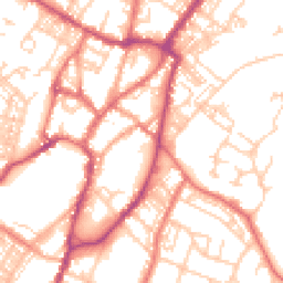 Daytime road noise heatmap for BB7 1AB