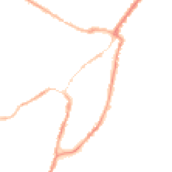 Night-time road noise heatmap for BB7 1AD