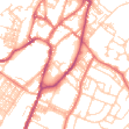 Daytime road noise heatmap for BB7 1AN