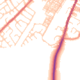 Daytime road noise heatmap for BB7 1BS