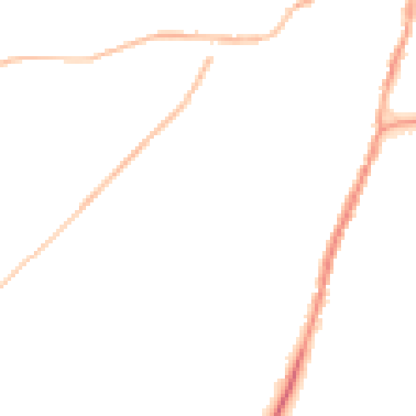 Night-time road noise heatmap for BB7 1DA