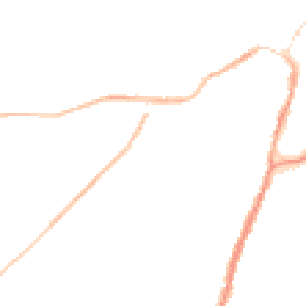 Night-time road noise heatmap for BB7 1DY